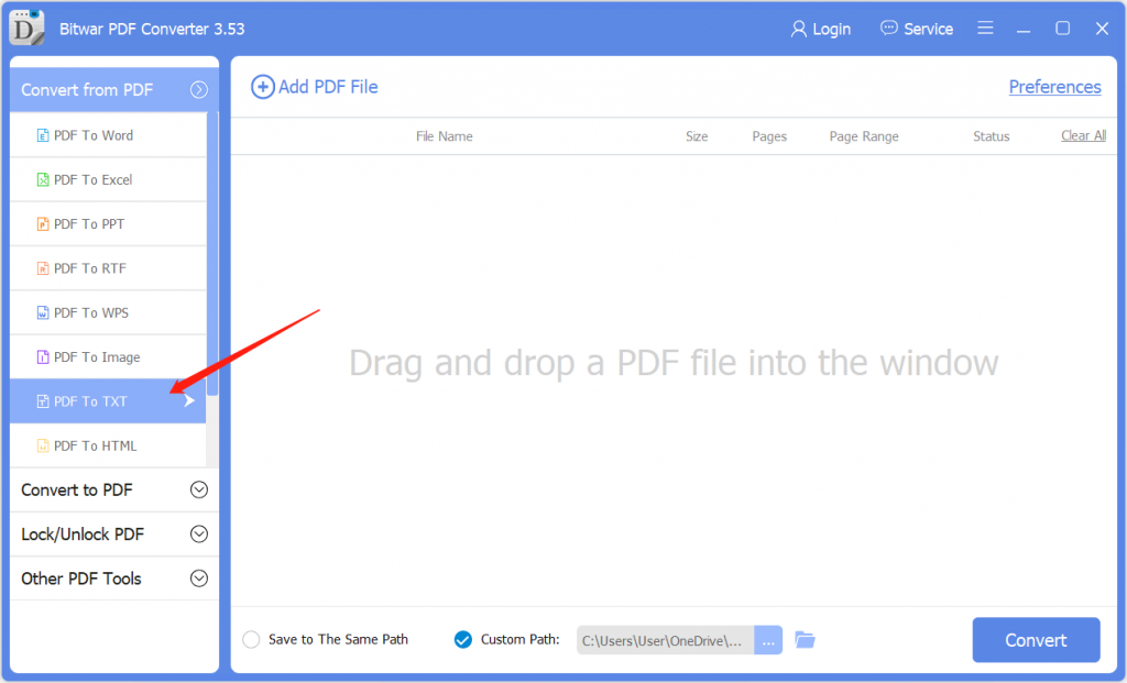 Step 1 After installation, launch the software, and at the main
