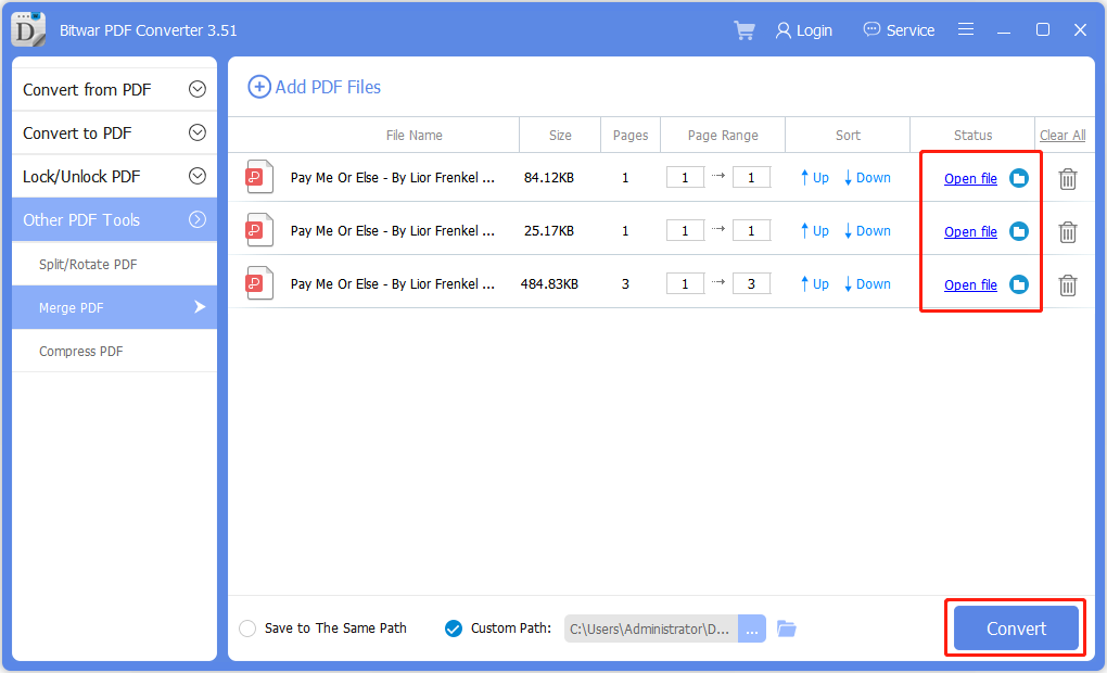 Convert Merge PDF